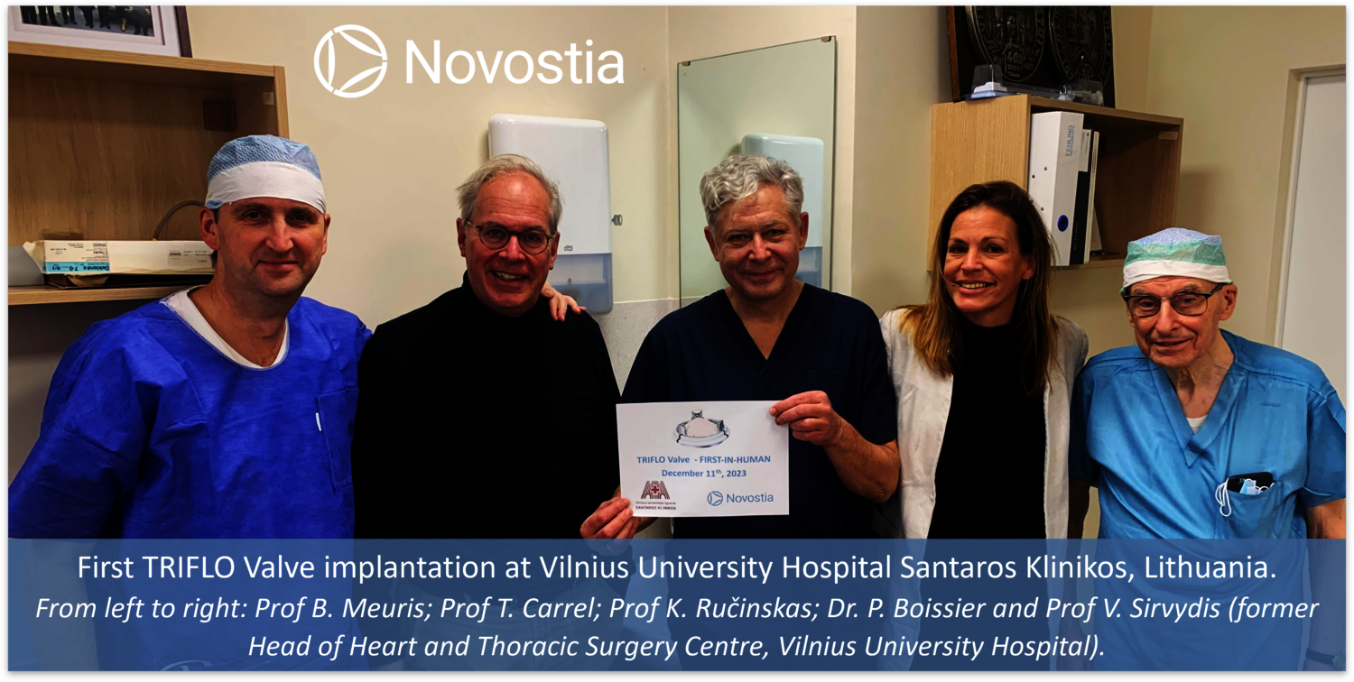 Première implantation de la valve TRIFLO à l'hôpital universitaire Santaros Klinikos de Vilnius, Lituanie.