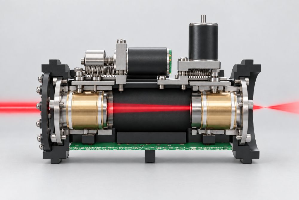 Optomechanical system with laser beam